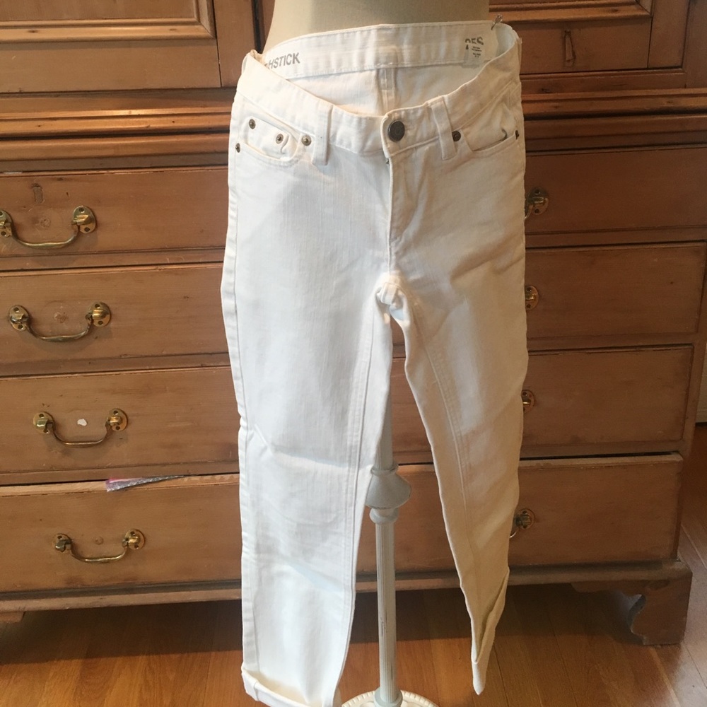 J. Crew White Matchstick Jeans